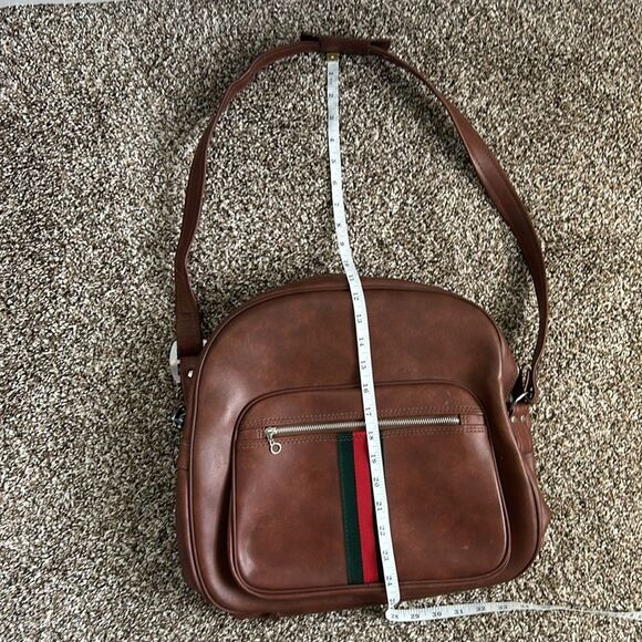 Vintage Interpur Designer Collection Brown Zipper Tote Shoulder Travel Bag - Picture 7 of 16